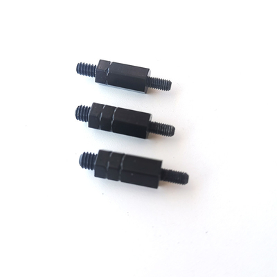 # 4-40 دو طرفه حلقه دار هیکس براکت برای اتصال شاسی سرد جعل شده M3 10mm الکتروفورز سیاه هیکس استد