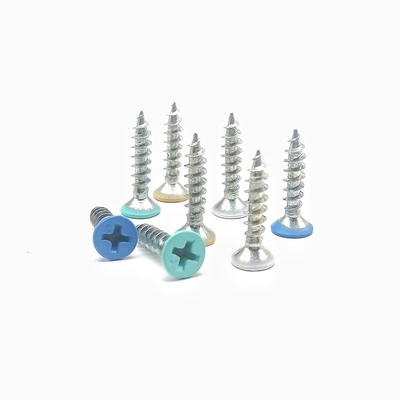 رنگ خود-تک رنگ مبلمان پیچ Countersunk Cross ANSI JIS