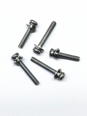 SEMS پیچ ماشین فولاد کربن زنک نیکل آلیاژ فولاد ضد زنگ رنگ اصلی M4X16