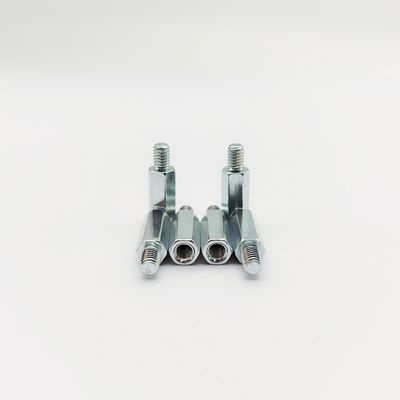 پیچ فاصله‌دهنده شش گوش نر و ماده سنگین - درجه صنعتی - روکش آبی-روی - M4 تا M10