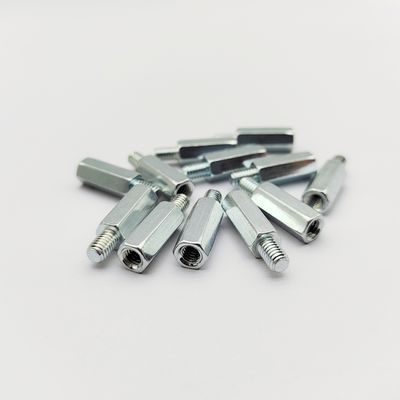 پیچ فاصله‌دهنده شش گوش نر و ماده سنگین - درجه صنعتی - روکش آبی-روی - M4 تا M10