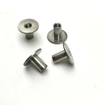 گردنبند سوراخ از فولاد ضد زنگ نایت T Cap استاندارد ANSI 1.583g وزن 13x10mm سوراخ لوله ای نایت های فولادی Bushing