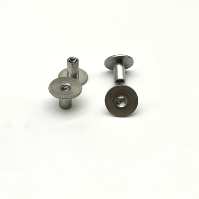 گردنبند سوراخ از فولاد ضد زنگ نایت T Cap استاندارد ANSI 1.583g وزن 13x10mm سوراخ لوله ای نایت های فولادی Bushing