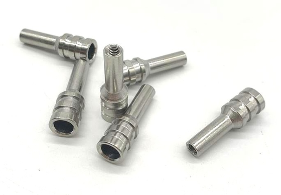 قطعات ماشینکاری تراش CNC طلاکاری شده، شفت فولادی ضد زنگ 316 6x31.6 میلی متر