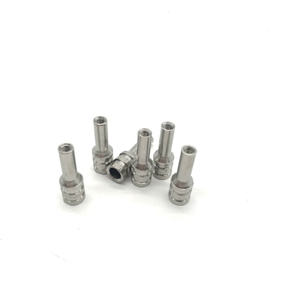قطعات ماشینکاری تراش CNC طلاکاری شده، شفت فولادی ضد زنگ 316 6x31.6 میلی متر