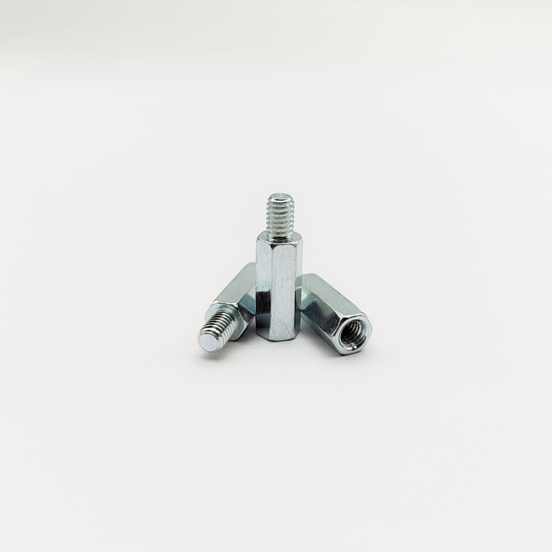 پیچ فاصله‌دهنده شش گوش نر و ماده سنگین - درجه صنعتی - روکش آبی-روی - M4 تا M10