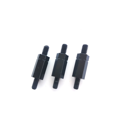 # 4-40 دو طرفه حلقه دار هیکس براکت برای اتصال شاسی سرد جعل شده M3 10mm الکتروفورز سیاه هیکس استد