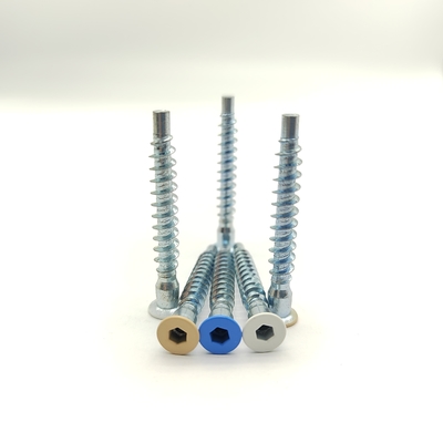 پیچ های متصل کننده مبلمان ساکت هکس Countersunk Self-Tapping Zinc Coated DIY & OEM رنگ های مختلف